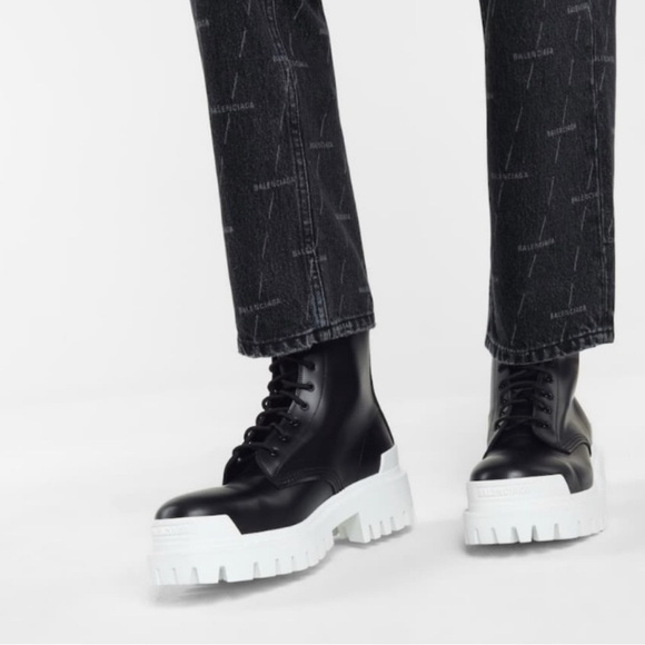 Balenciaga Shoes - Balenciaga Strike Combat Boot Contrast 36.5